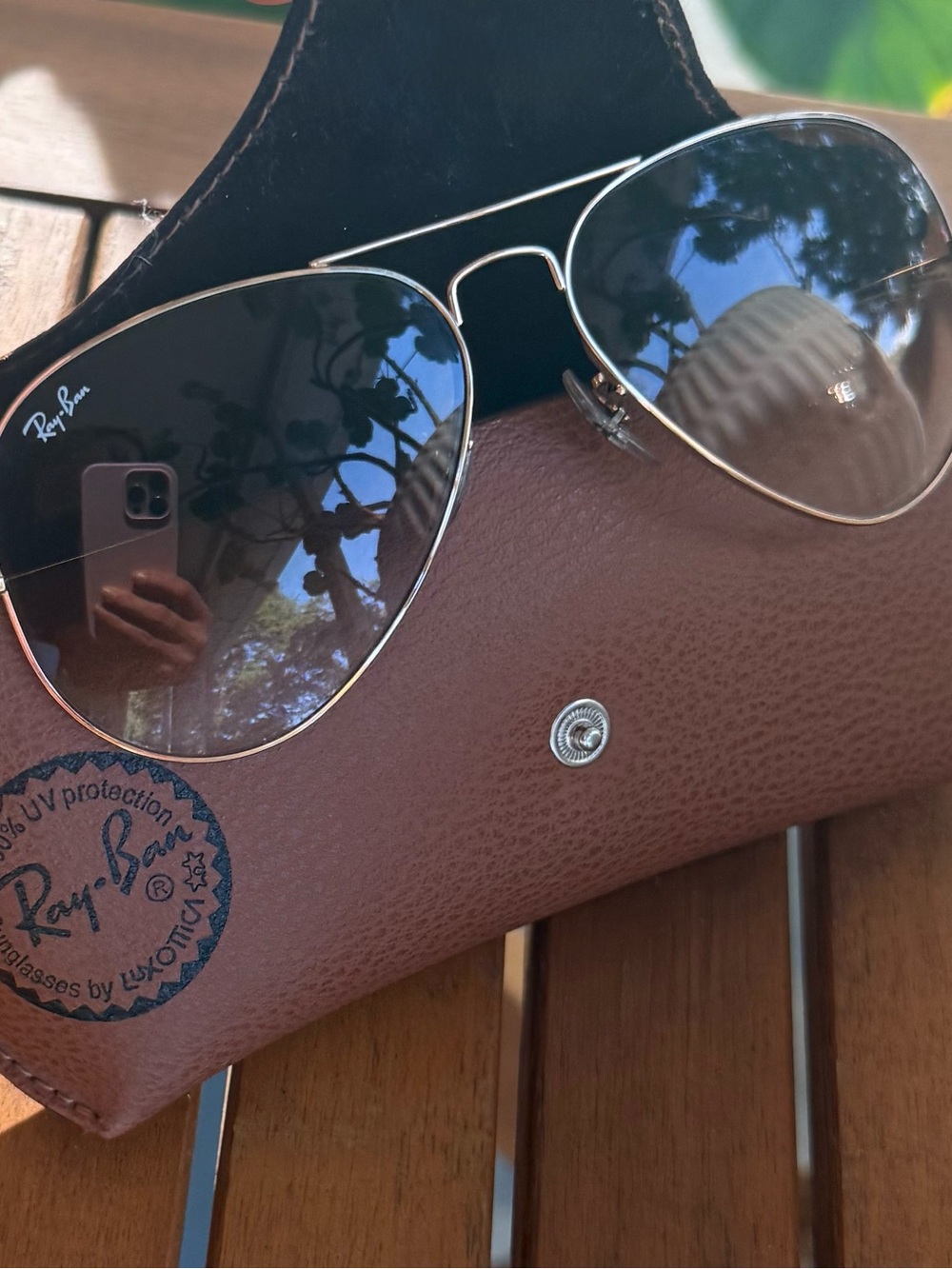 Ray-Ban Aviator Gold Brown Gradient Italy Sunglasses 3025 Large 58 14 💎 Like New